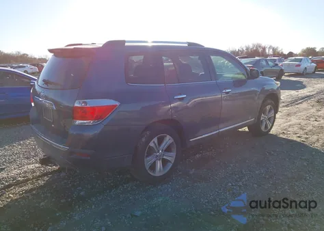 2013 Toyota Highlander Limited V6 from USA, damaged, VIN 5TDYK3EH0DS129629